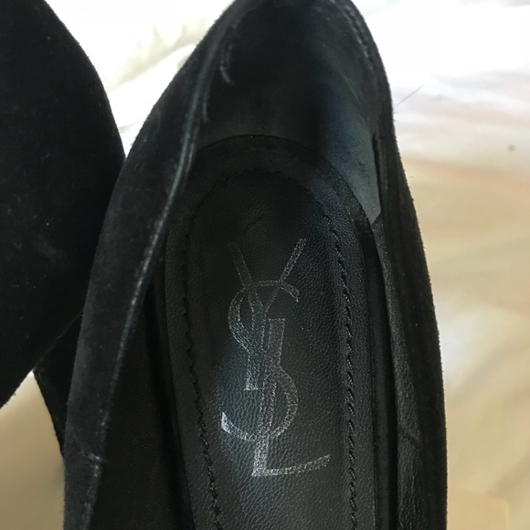 Black suede platform YSL heels - Picture 2 of 5